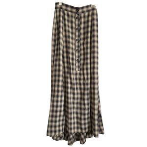Christy Dawn Plaid Skirt in Black and Cream